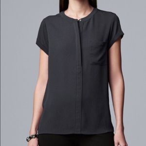 Simply Vera Vera Wang gray blouse